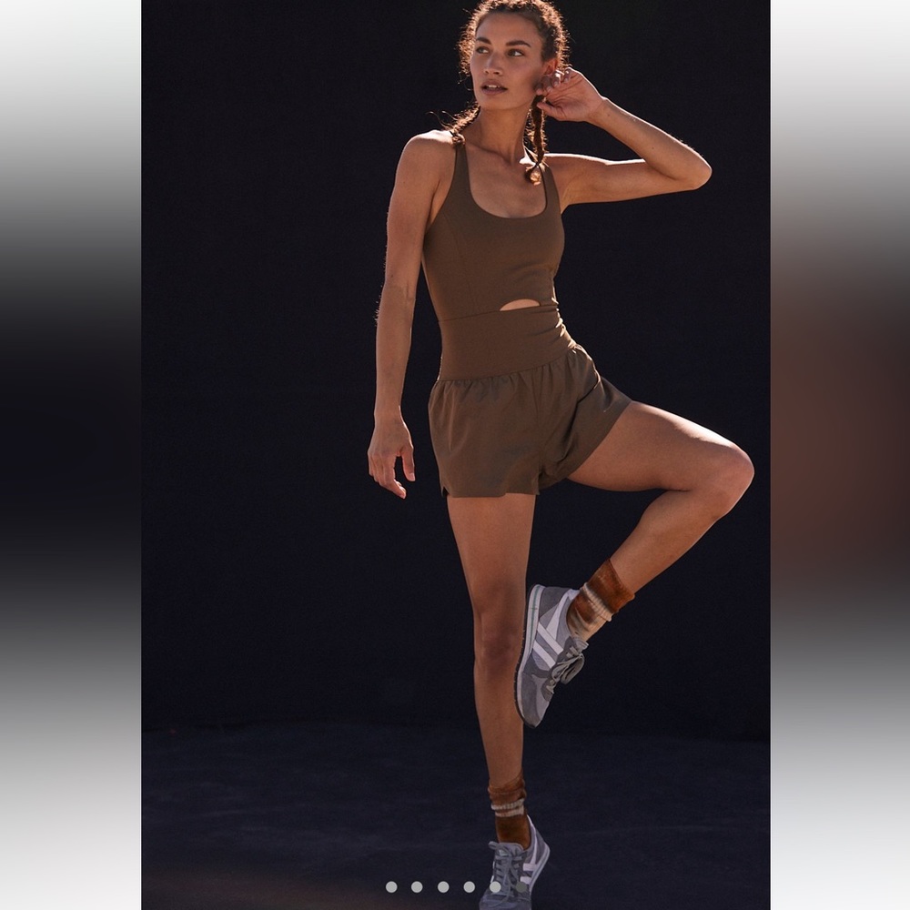 Free People Movement Righteous Runsie (Color: Tea Leaves)